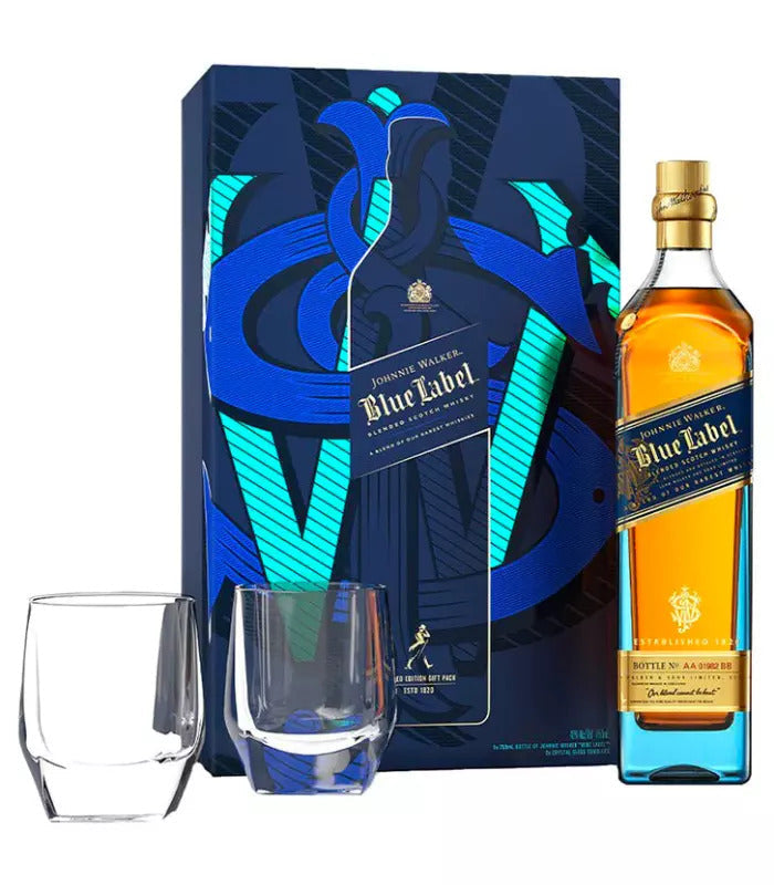Johnnie Walker Blue Label Gift Set with Glasses | Taster's Club