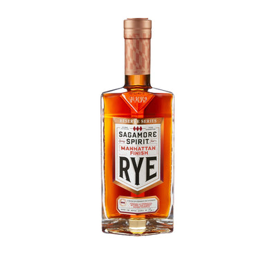 Discover Sagamore Spirit Manhattan Finish Rye Whiskey—a rye aged in vermouth and bitters casks to deliver notes of cinnamon, cherry, and botanicals. Perfect for sipping neat or mixing.