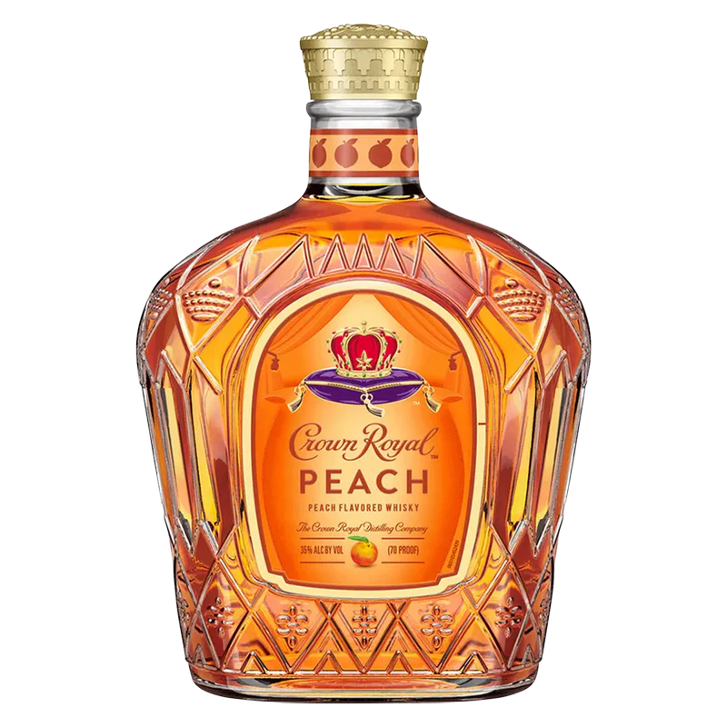 Experience the luscious blend of Crown Royal whiskey and juicy Georgia peaches. Perfect for cocktails, on the rocks, or straight. Try Crown Royal Peach today!