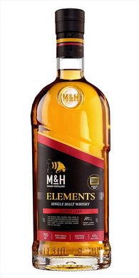 Discover M&H Elements Red Wine Cask Single Malt. Bold, fruity, and expertly aged in red wine casks, this premium Israeli whisky offers a rich, memorable tasting experience.