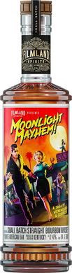 Discover Filmland Spirits Moonlight Mayhem Straight Bourbon, crafted for bold flavor and cinematic fun. Notes of caramel, vanilla, and oak await. Sip the adventure!  