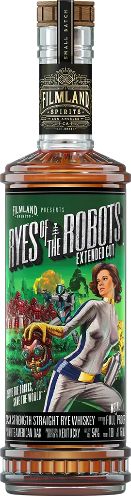 Discover Filmland Spirits’ Ryes of the Robots—a cask strength straight rye whiskey offering bold flavors of spice, caramel, and oak. Perfect for true whiskey lovers!