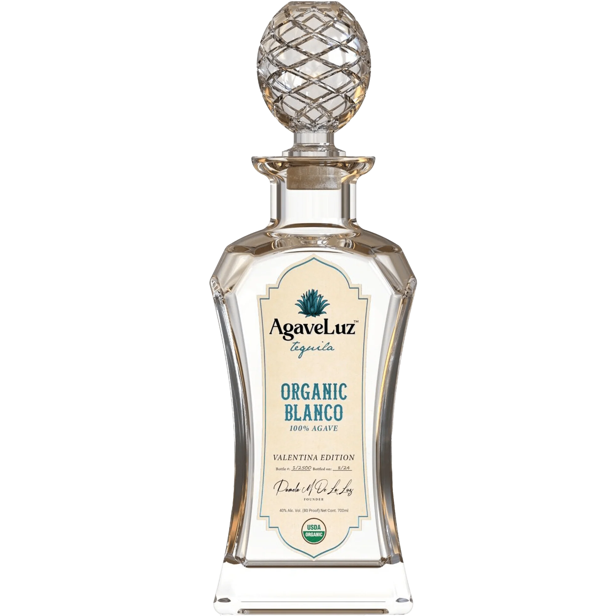 AgaveLuz Tequila Organic Blanco Valentina Edition