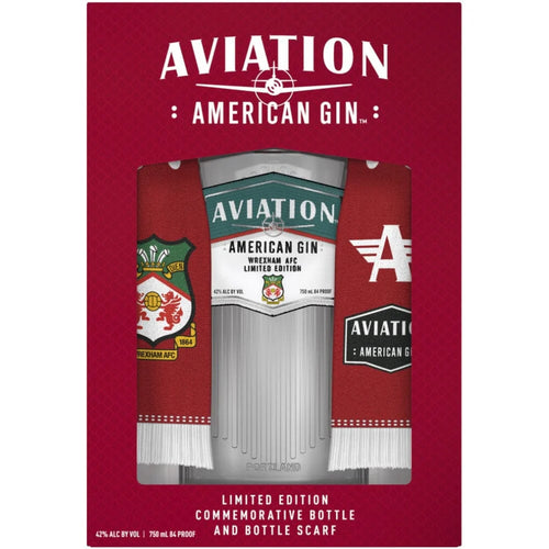 Aviation Gin Wrexham AFC Commemorative Bottle & Scarf Gift Set