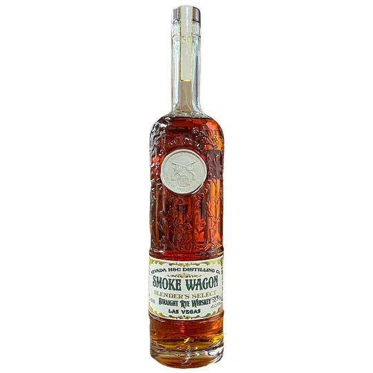 Discover Smoke Wagon Blenders Select Straight Rye, a premium rye whiskey with bold spice, smooth caramel notes, and a rich, warming finish. Perfect for sipping or cocktails!  