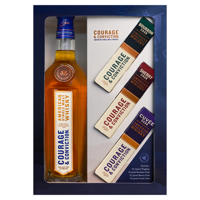 Virginia Distillery Co Courage and Conviction American Single Malt Gift Set 750 ml + 3 x 50 ml