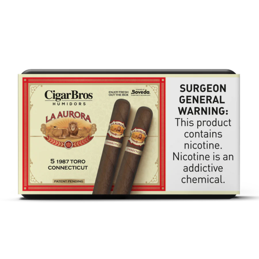 Cigar Bros. La Aurora 1987 Toro Connecticut 5 Pack