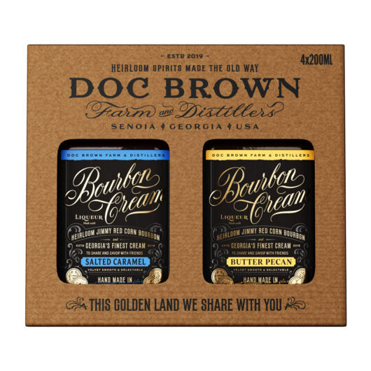 Doc Brown Farm & Distillers Bourbon Cream Gift Set 4 Pack