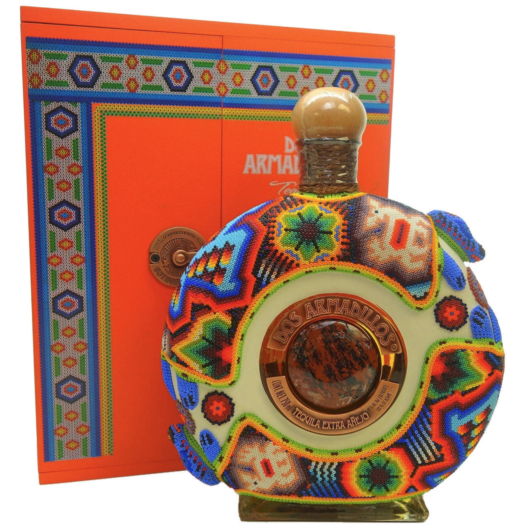 Dos Armadillos Tequila Extra Anejo Limited Edition Reserva Chaquira Beaded