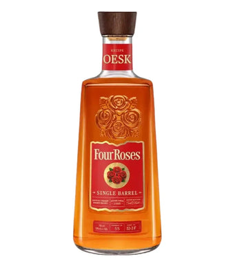 Discover Four Roses Single Barrel Recipe OESK, crafted with a 75% corn mash bill and K yeast strain for rich spiciness and full-bodied character. Perfectly balanced with notes of plum, cherry, and peppery warmth.  