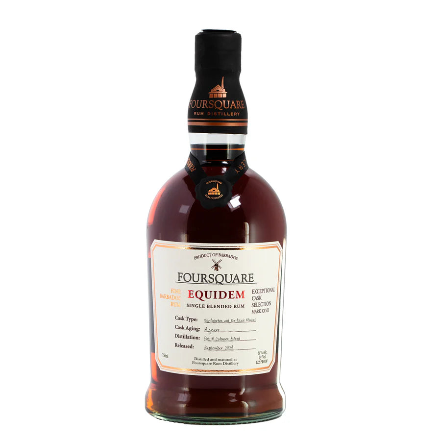 Discover the Foursquare Equidem Mark XXVII Exceptional Cask Selection, a single blended rum rich with flavors of vanilla, dried fruits, and oak. Limited release—experience authentic luxury today.  