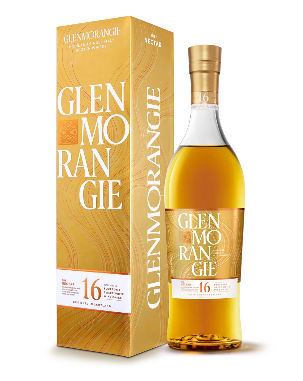 Unlock the rich flavors of Glenmorangie Nectar D'Or 16 Years Old. Aged in Sauternes casks, this single malt whisky boasts notes of honey, spice, and citrus.