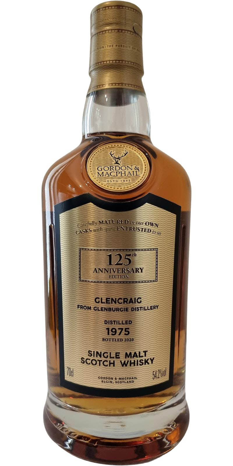 Gordon & Macphail Glencraig Aged 44 Years Distilled 1975 125th Anniversary
