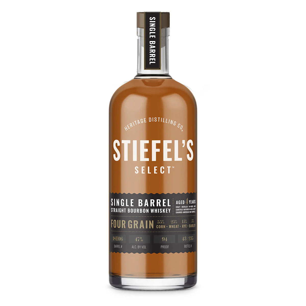 Heritage Distilling Co. Stiefel's Select Single Barrel: Four Grain Bourbon
