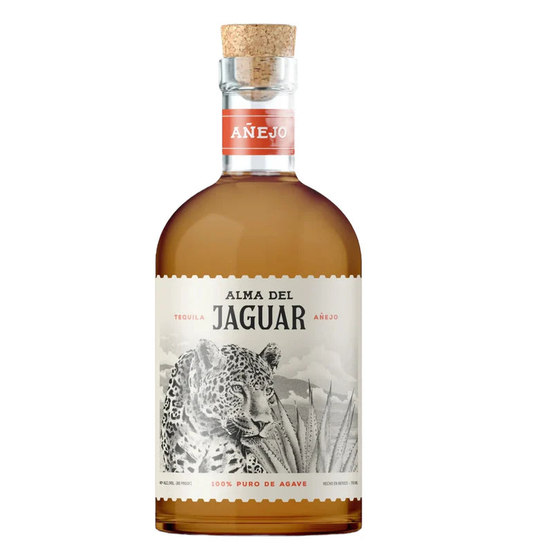 Savor the rich, smooth flavors of Alma del Jaguar Tequila Añejo. Aged 18 months, this premium tequila combines caramel, vanilla, and toasted oak for an unforgettable experience.