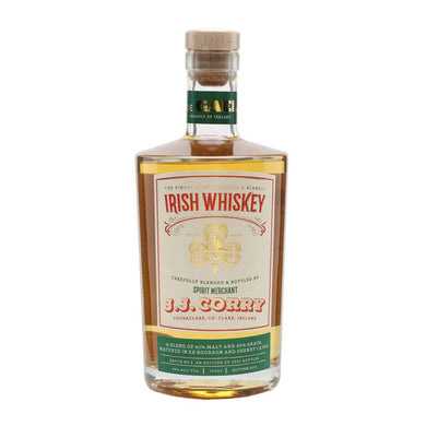 Explore JJ Corry The Gael Irish Whiskey—a blend of aged single malts and grain whiskey with zesty citrus, honeyed sweetness, and spiced oak flavors. Taste tradition today!