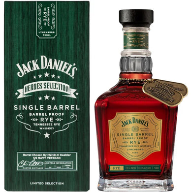 Jack Daniel's Single Barrel Barrel Proof Heroes Selection Melvin H Keebler Rye Whiskey