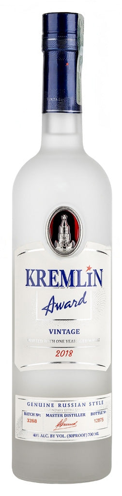 Kremlin Award 2018 Distilled Vintage Vodka