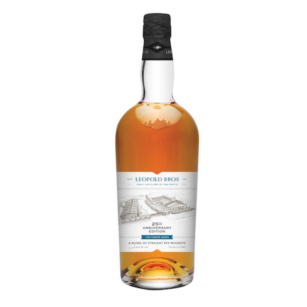 Experience Leopold Bros The Foeder Series 25th Anniversary Edition—a blend of Maryland Style and Three Chamber rye whiskeys.