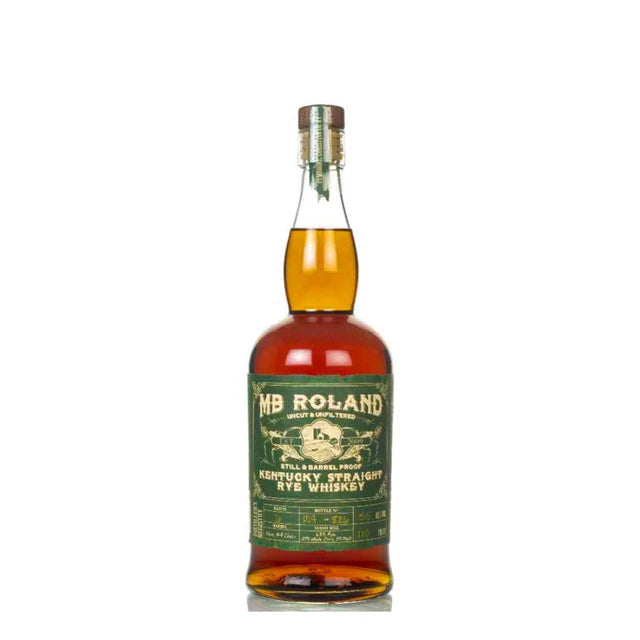 Savor the bold and spicy flavors of MB Roland Straight Rye Whiskey. Handcrafted in Kentucky, this uncut rye whiskey is perfect for sipping or mixing.