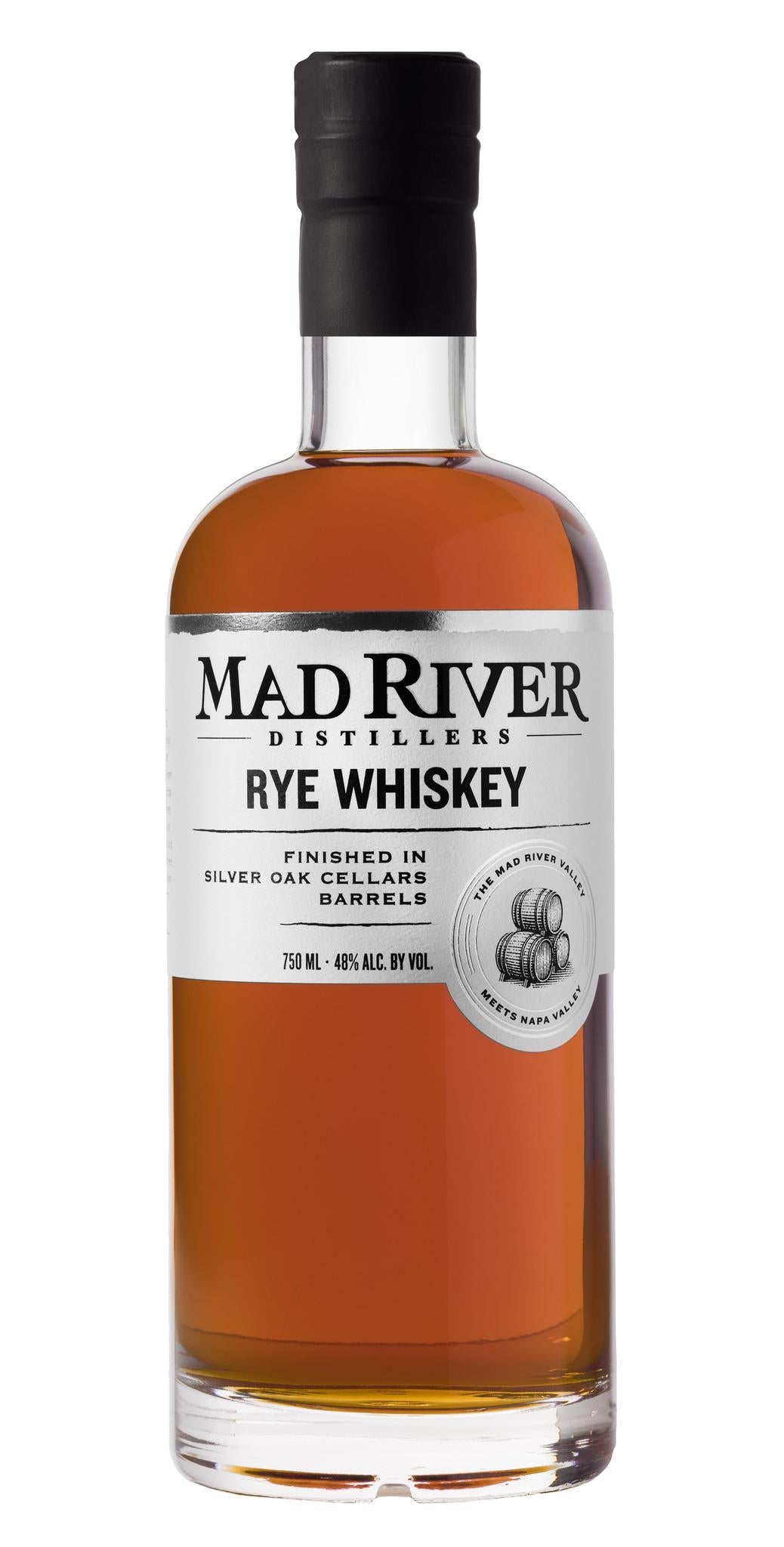 Mad River Rye Whiskey Aged in Silver Oak Cellars Barrels
