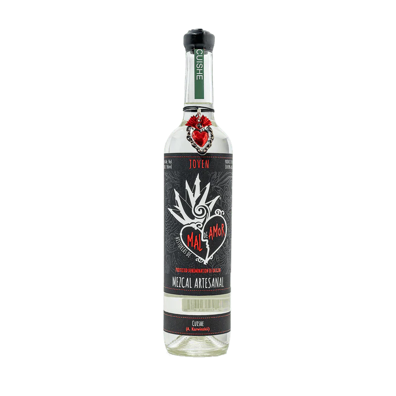 Experience the bold flavors of Mal De Amor Madre Cuishe Artesanal Mezcal. Crafted with 100% Madre Cuishe agave, this artisanal spirit delivers an earthy, complex profile rooted in Oaxaca’s rich tradition.