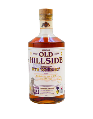 Old Hillside Whiskey Purple Heart Tribute Straight Rye Whiskey