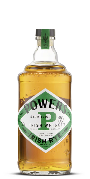 Discover the perfect balance of spice and sweetness with Powers Irish Rye Whiskey. Made with 100% Irish rye and triple distilled for a smooth, vibrant taste.