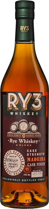 RY3 Whiskey Cask Strength Madeira Cask Finish Rye