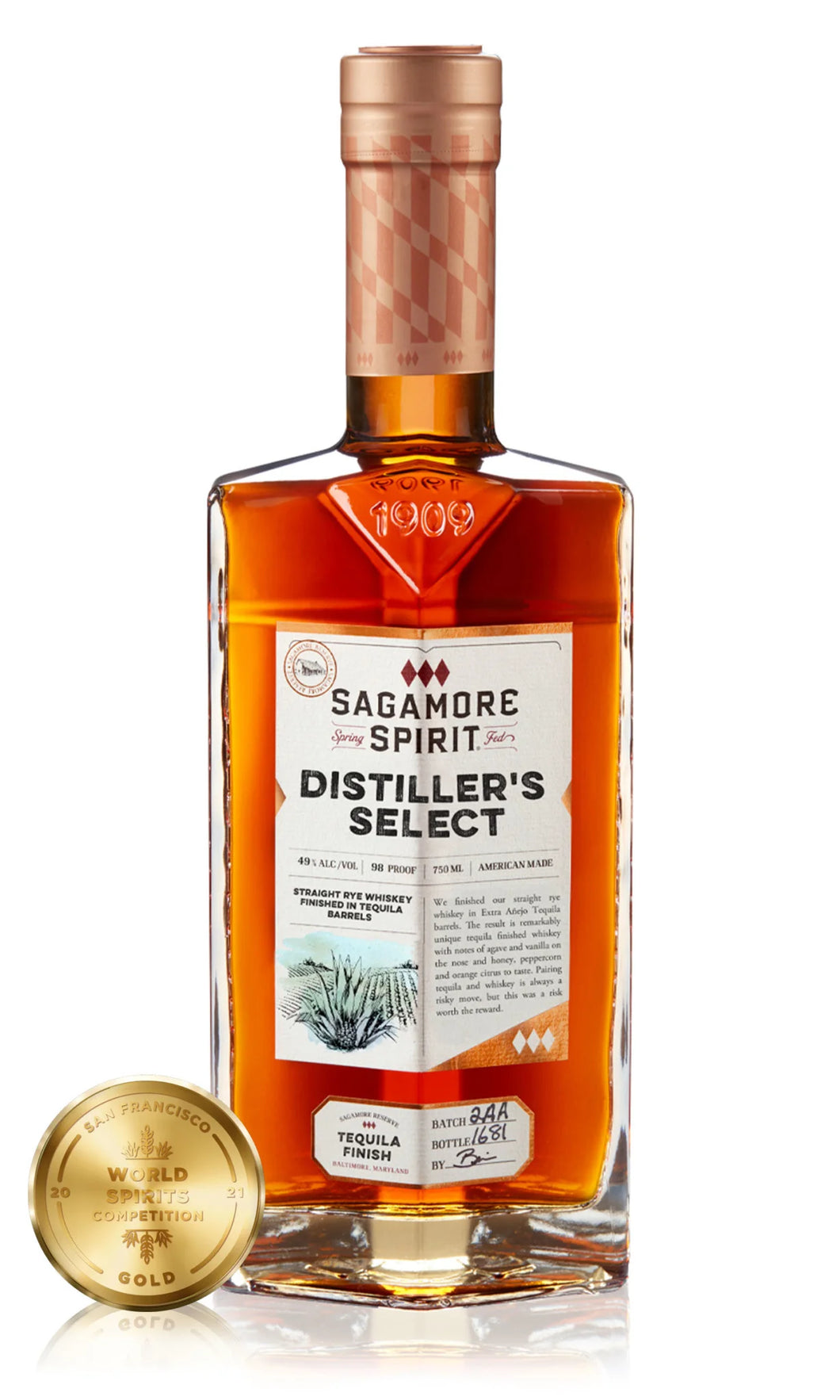 Explore Sagamore Spirit Tequila Finish Rye Whiskey, a bold fusion of American rye and tequila barrel finishing. A limited-edition treat for whiskey and tequila lovers alike!  