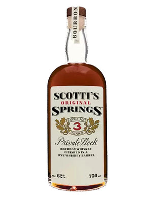 Scotti's Springs 3 Year Private Stock Barrel Aged Bourbon Finished in Rye Barrels