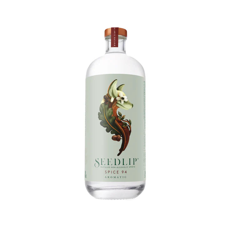 Explore the rich, aromatic blend of Seedlip Spice 94. A premium, calorie-free non-alcoholic spirit perfect for mocktails, indulgent yet mindful. Try it today!  