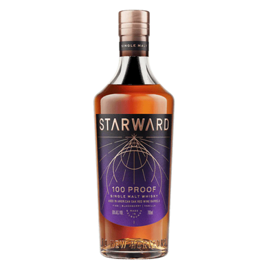 Discover the rich, bold taste of Starward Australian Single Malt 100 Proof. Aged in red wine barrels and bottled at 50% ABV for a full-bodied, unforgettable finish.