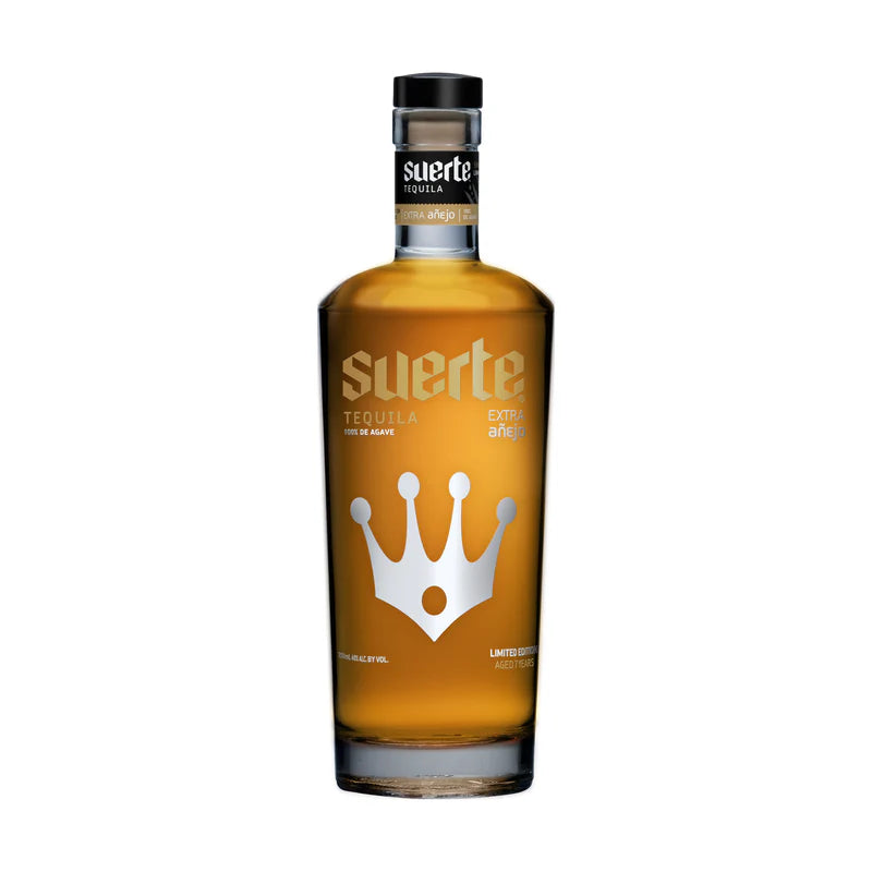 Experience Suerte Tequila Extra Añejo. Aged over 3 years in bourbon barrels, this premium tequila offers rich caramel, vanilla, and oak notes with a silky-smooth finish.