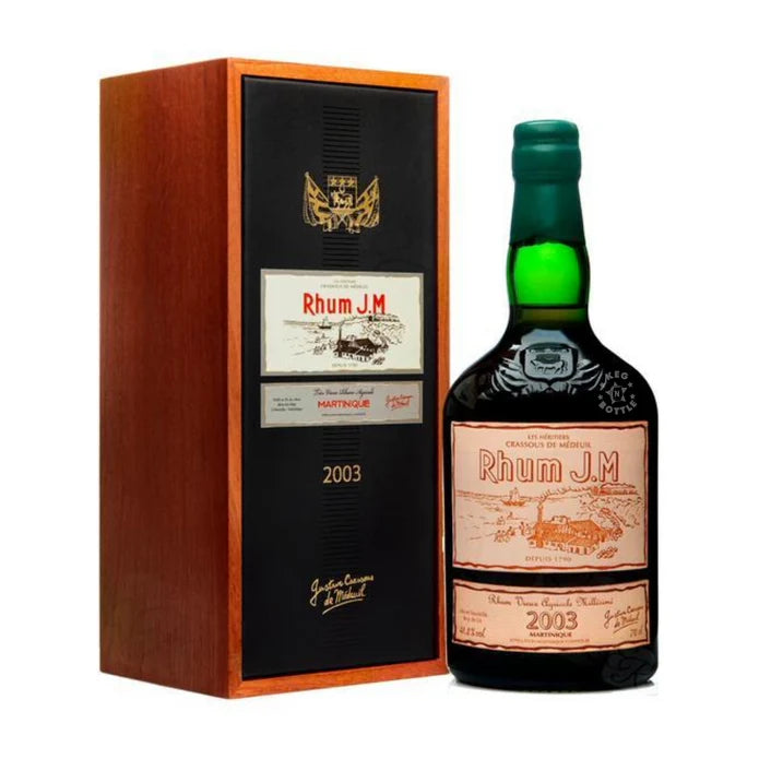 Discover the exquisite Rhum JM 2003 15 Year. Aged to perfection in Martinique, this rare rhum agricole offers exceptional flavor, balance, and complexity.