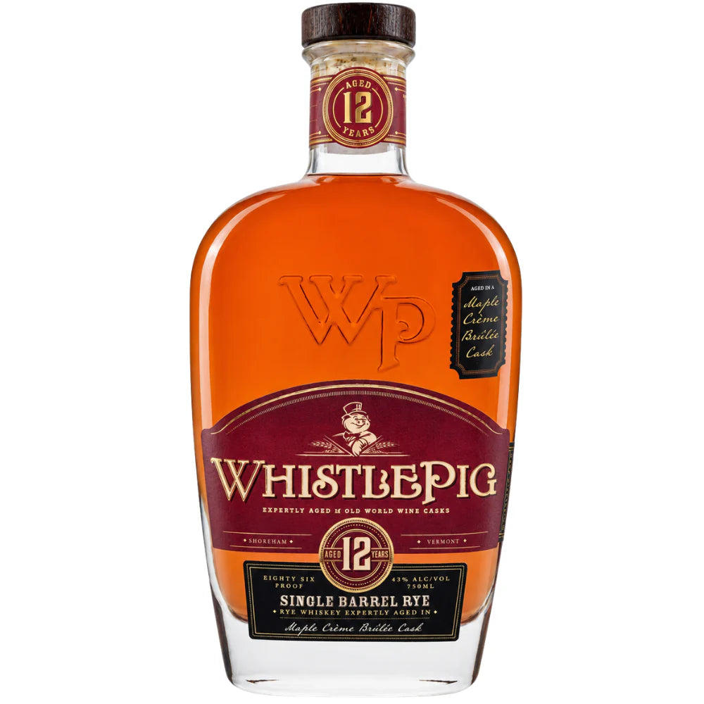 WhistlePig 12 Year Single Barrel Maple Crème Brûlée Finish Limited Edition