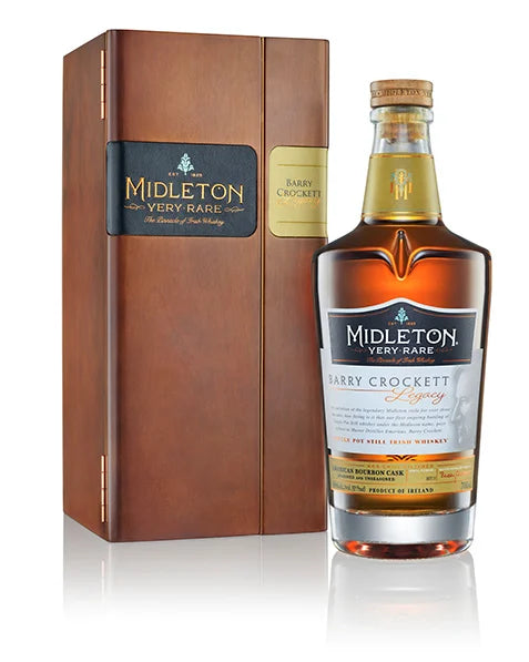 Discover Midleton Very Rare Barry Crockett Legacy, an elegant single pot still Irish whiskey. With soft citrus, orchard fruit, and oak notes, this is a true masterpiece of craftsmanship.