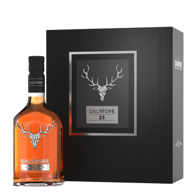 Explore The Dalmore 25, a luxurious single malt scotch whisky aged to perfection in sherry, bourbon, and port casks. A collector's must-have with rich, complex flavors.