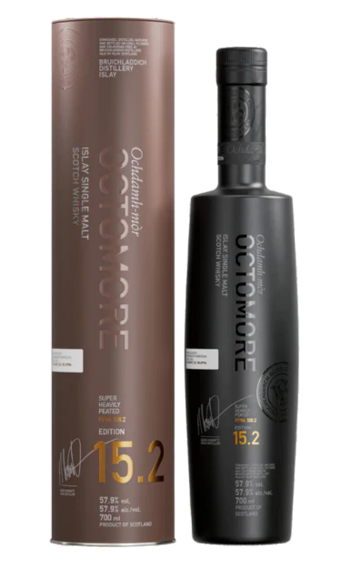 Discover the rich complexities of Bruichladdich Octomore 15.2, the ultimate peated single malt whisky. Experience bold, smoky flavors & Islay heritage in every sip.