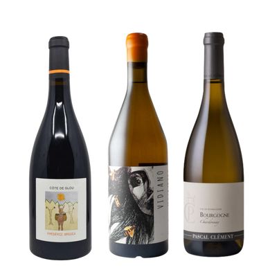 Explore the Taster's Club White Wine Bundle featuring Vidiano Iliana Malthin 2018, Pascal Clement Bourgogne Blanc 2020, and Domaine Frederic Brouca Cote De Glou 2018. A premium selection for wine lovers!