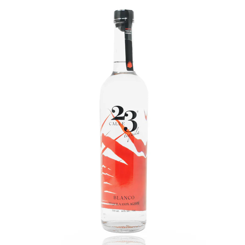 Discover Calle 23 Tequila Blanco—crafted from 100% blue Weber agave for a balanced, clean taste. Perfect for sipping or cocktails. Try it now!