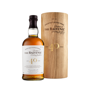 Discover The Balvenie Forty, a 40-year-old single malt Scotch whisky aged to perfection. Experience its intricate balance of honey, fruits, and oak in every sip.