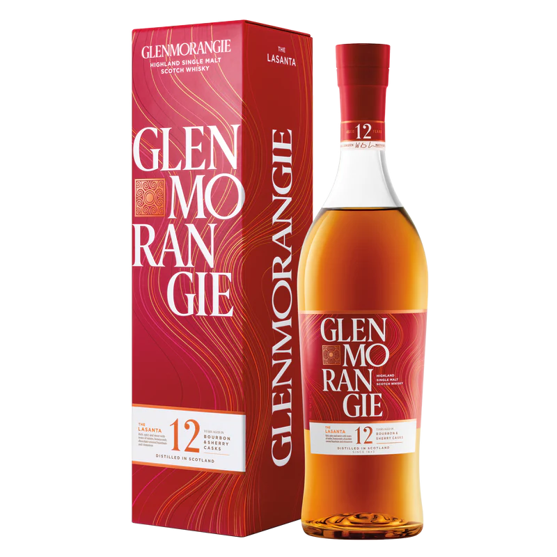 Experience Glenmorangie The Lasanta 12 Years Old, a single malt whisky matured in sherry casks for rich notes of dried fruits, chocolate, and spice. Perfect for every whisky lover!