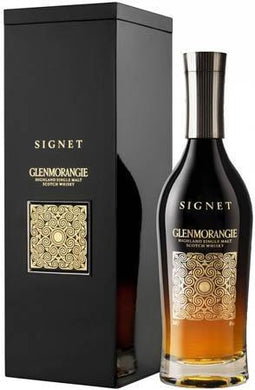 Explore the bold flavors of Glenmorangie Signet, made with rare chocolate malt barley and decades of aging. Perfect for collectors and connoisseurs!