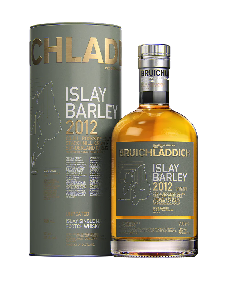 Discover Bruichladdich Islay Barley—crafted with 100% Islay-grown barley. Savor honeyed malt, citrus, and coastal notes in this authentic single malt whisky.