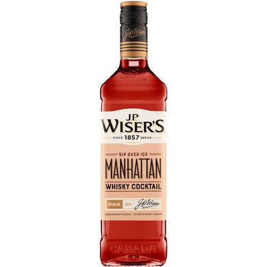 Indulge in luxury with J.P. Wiser's Manhattan Whisky Cocktail—a perfectly pre-mixed blend of Canadian whisky, sweet vermouth, and bitters. Pour, sip, enjoy.  