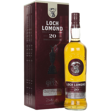 Discover the Loch Lomond Royal St George's 20 Year Old Single Malt, a luxurious whisky aged for 20 years and inspired by championship golf. Rich, complex, and limited edition.