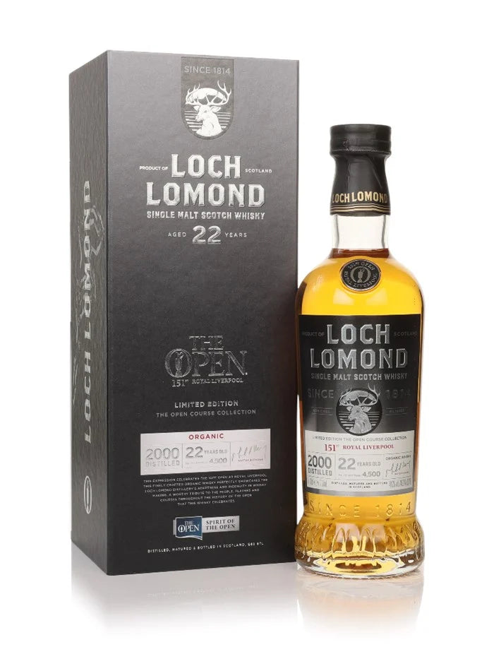 Experience the rare Loch Lomond 22 Year Old Organic 2000 from The Open Course Collection. Aged to perfection, this single malt offers a rich, complex flavor.