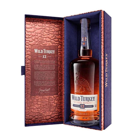 Explore Wild Turkey Distiller's Reserve 12 Year—aged to perfection with rich oak, caramel, and spice notes. Luxurious bourbon for true whiskey enthusiasts.  