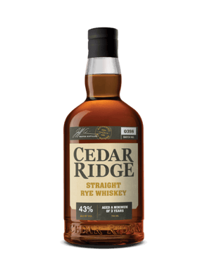 Discover the bold, smooth flavor of Cedar Ridge Straight Rye Whiskey. Distilled from 70% rye, this premium whiskey delivers notes of caramel, vanilla & spice – perfect for cocktails or sipping neat.  